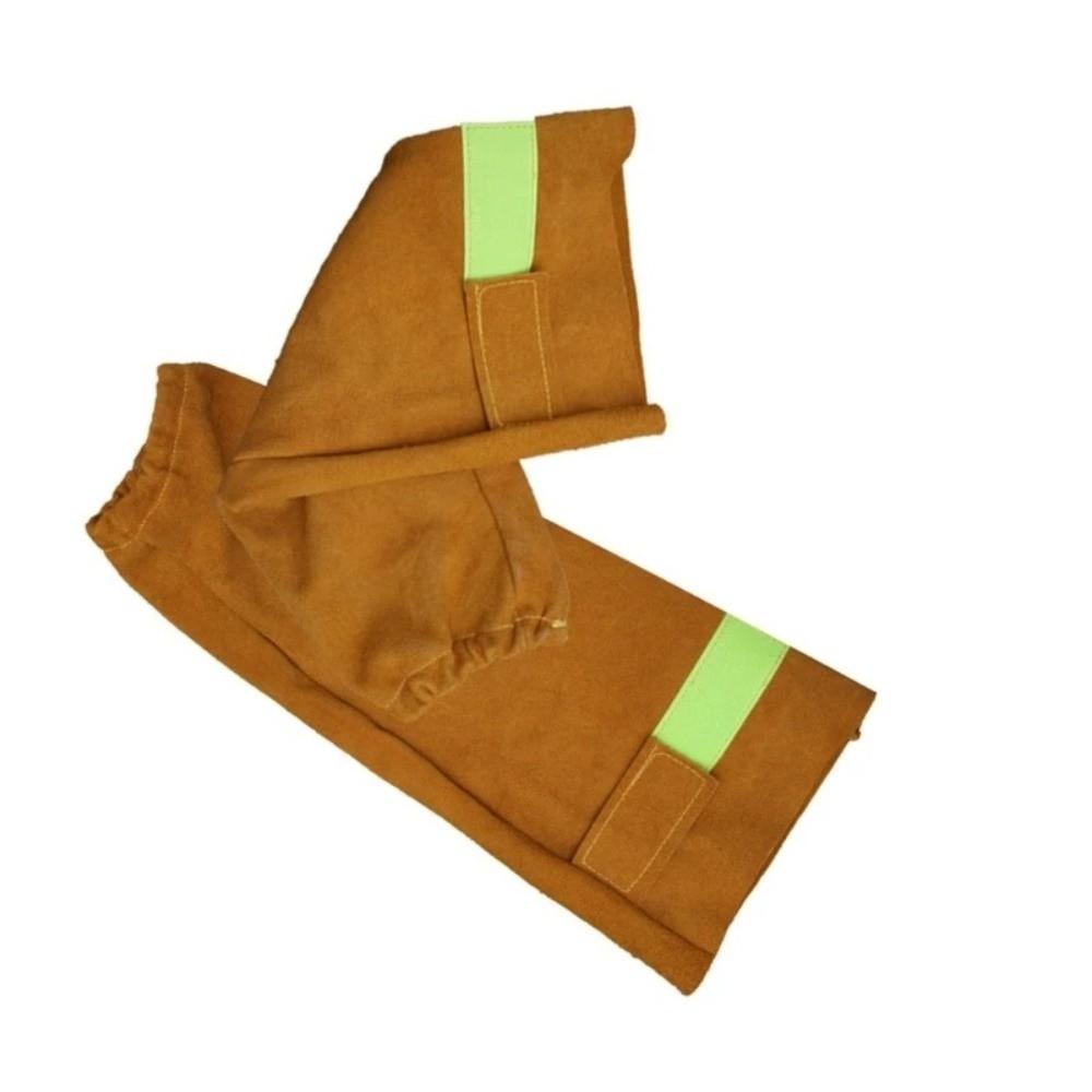 High Heat Resistance Leather Welding Arm Guards Cut Resistance Welding Arm Covers Industrial Use