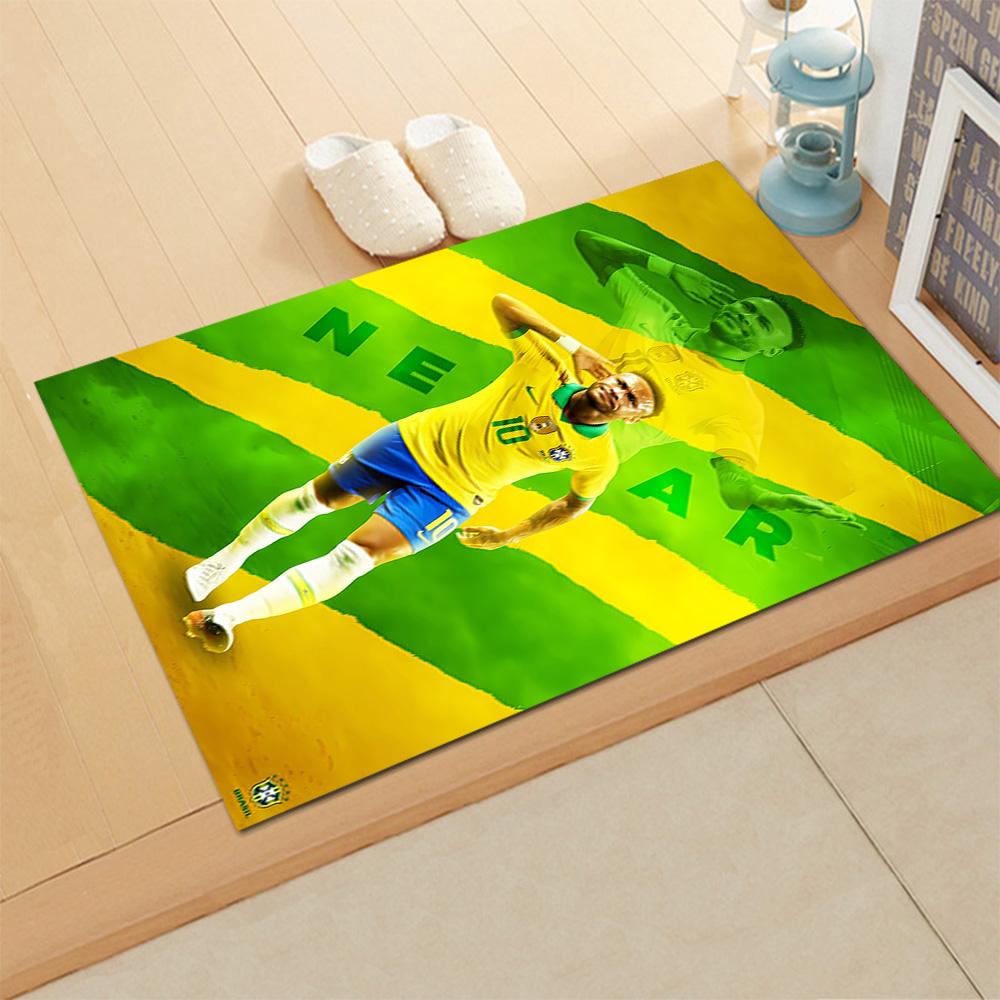 Brazilian Football Star rug for living rooms, bedrooms, home décor, and as gifts.