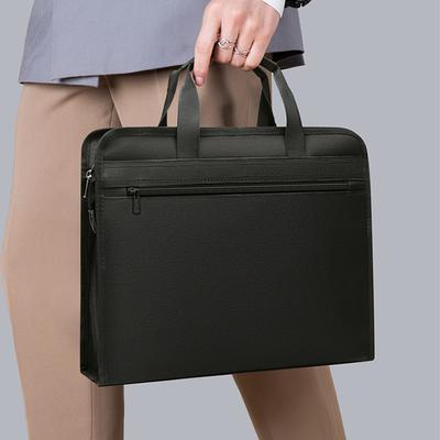 Briefcase Men's Document Bag A4 Document Bag Zipper Handbag Briefcase Business Bag