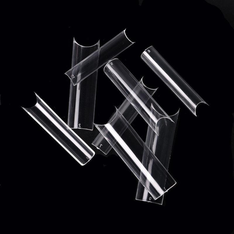 240pcs Natural Clear French False Acrylic Nail Tips Full/Half Cover Tips Coffin Fake Nails UV Gel Manicure Fake Nail