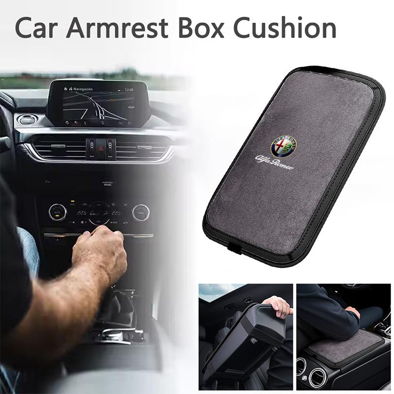 TNCWP1 Car Central Armrest Cushion Box Protection Pad Non-slip For Alfa Romeo Giulia Stelvio Giulietta 156 159 147 Mito Tonale Brer