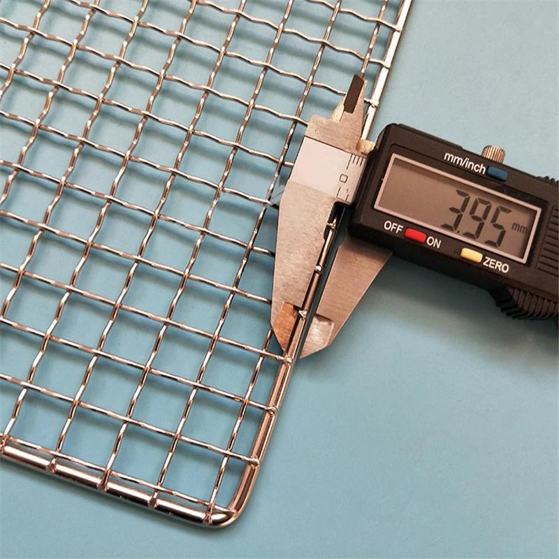 304 Edelstahlnetz BBQ-Grill Antihaft-Grillmatte Gitter rechteckig BBQ-Grill Grillnetz Grillnetz Grillwerkzeuge-B