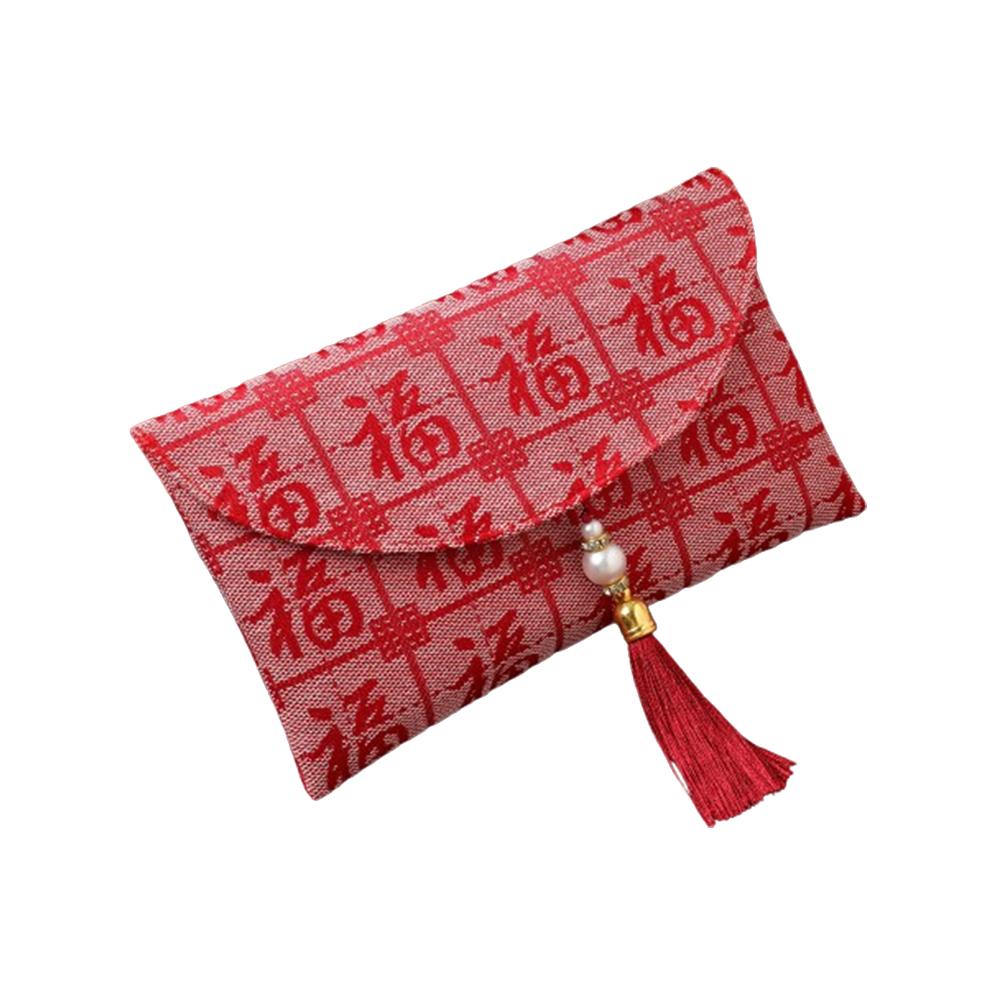 

Traditional Wedding Red Envelope Magnetic Snap Red Pocket New Year Gift Bag Spring Festival Style 3