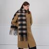 New autumn and winter warm thickened black rice plaid checkerboard fringed scarf women's winter Shuxin scarf