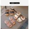 New Summer Girls Shoes, Floral Princess Korean Style Beach Sandals, Soft Sole Toddler Baby Sandals