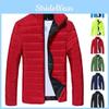 Warm Mens Winter Hoodie Bubble Coats Padded Puffer Jacket Quilted Zip Outwear Up
