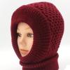 Winter Old Man Pullover Hat Ladies Knitted Double Warm Wool Hat Cycling Windproof Ear Protector Fleece Hat