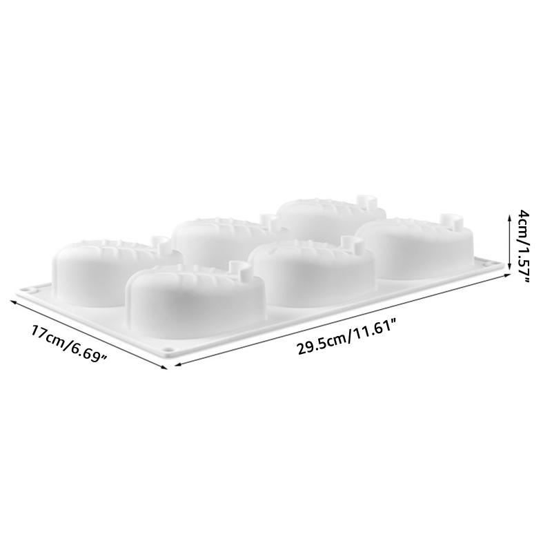 6 Holes Leaf Shaped Silicone Mold Candy Polymer Clay Fondant Mould Cake Decorating Gadgets Making Gumpaste Leaves Moulds