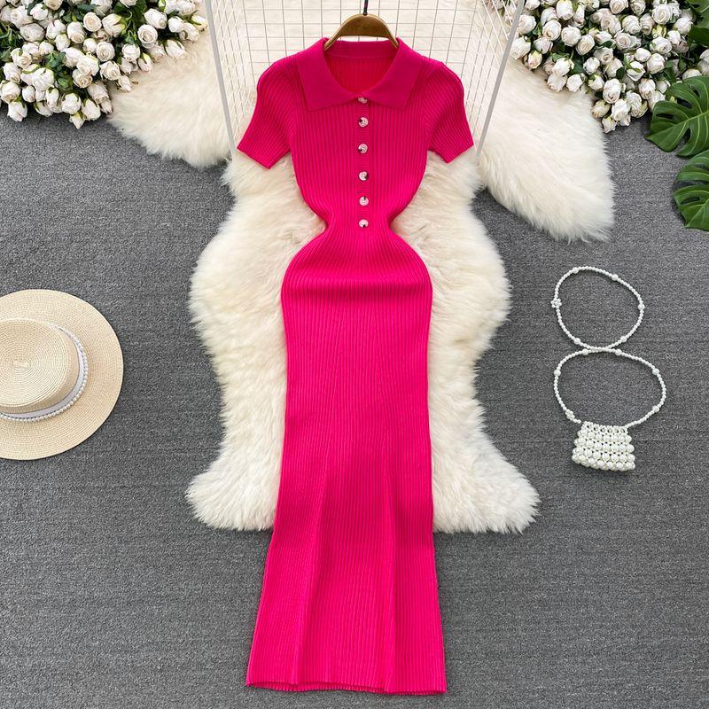 Polo Summer New Arrival Elegance Retro Dress Short Sleeve