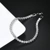 Women's Fashion 4mm Zirconia Tennis Bracelet Crystal Charm Designer Thin Chain Wedding Jewelry