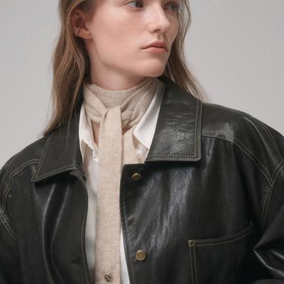 Saint Luxure 100% Cashmere Thin Muffler Beige