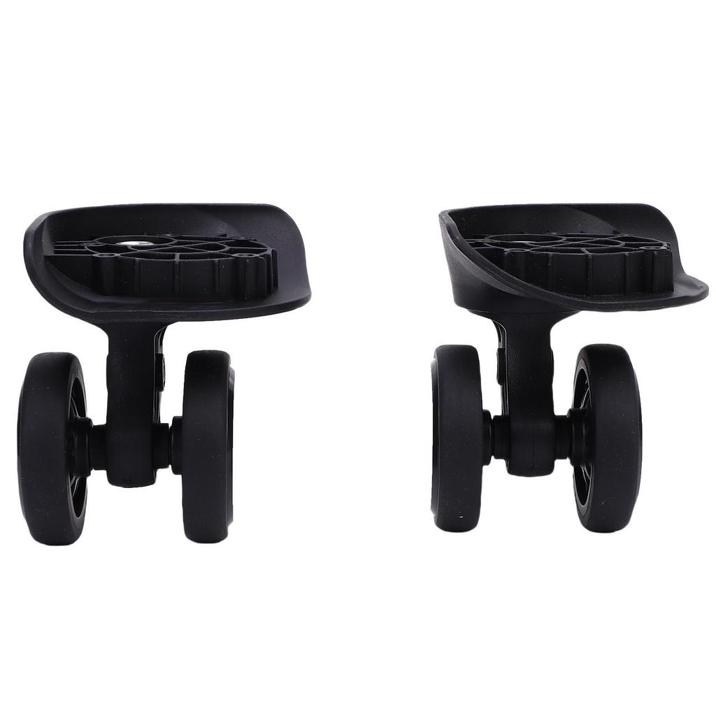 2pcs Luggage Suitcase Wheels Black Mute Universal Rotation Travel Suitcase Casters Replacement
