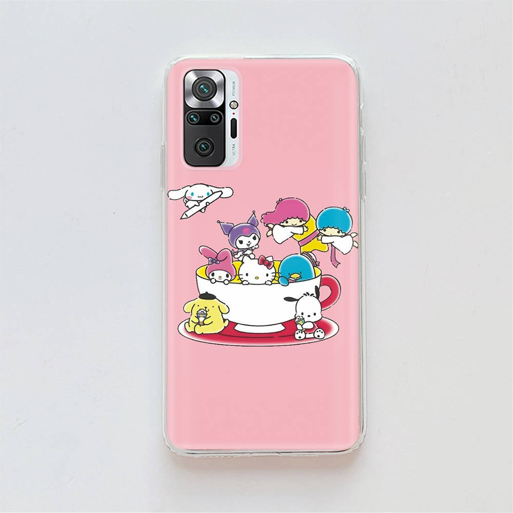 Transparent Case for Samsung A04 A14 A23 A34 A54 M23 M33 M52 M53 Realme Narzo 50 50I 50a Prime C35 C55 C30S 10 9 Pro H-32 Sanrio Characters
