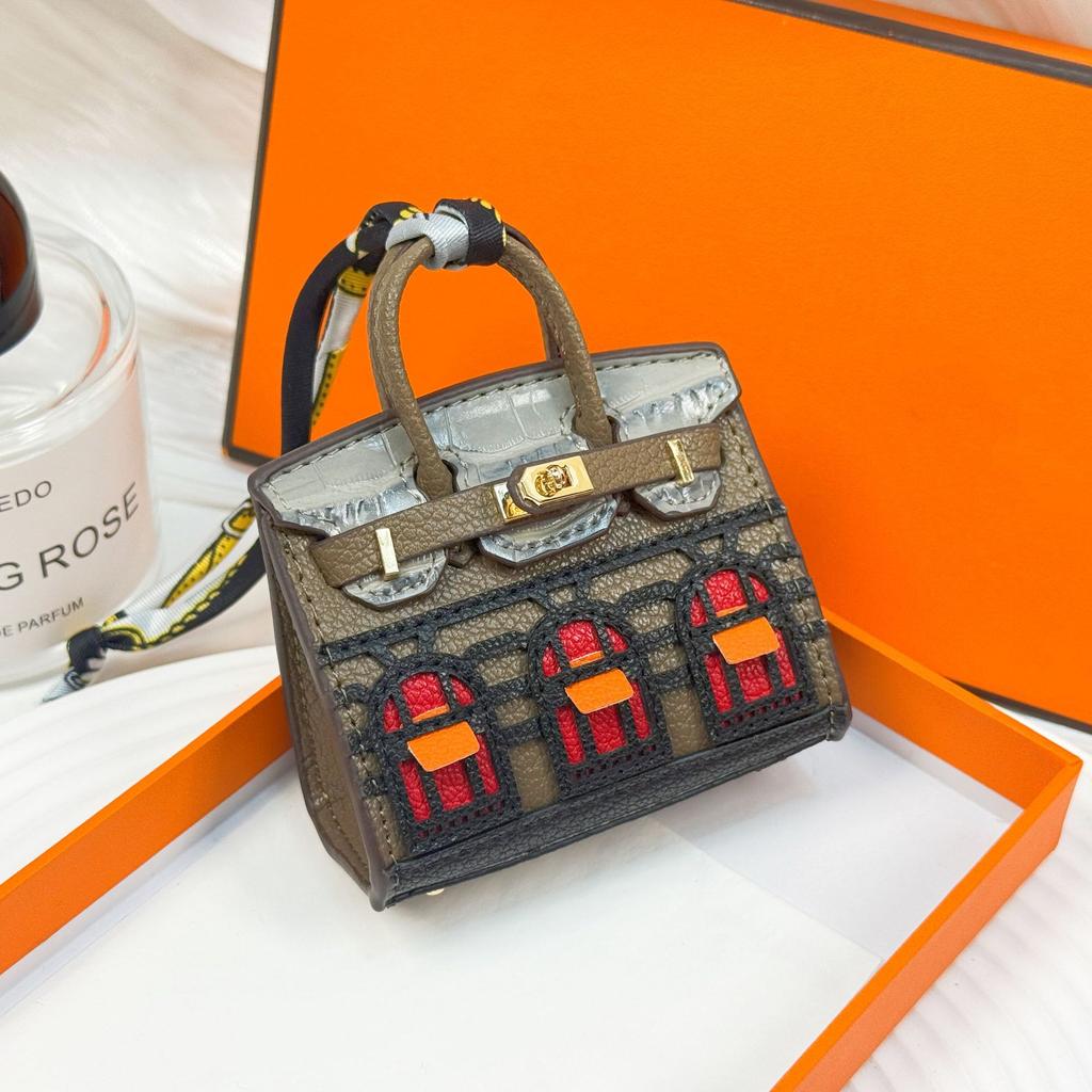 Neuer modischer Mini-Kleinhäuser-Taschenanhänger kleine Tasche süßer Taschenanhänger Mund roter Umschlag Kopfhörertasche Autoschlüsselanhänger