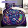 Psychedelic Animals Pattern Bedding Quilt Set Quilt Cover Pillowcase Home Decoration Birthday Gift (1 * Duvet Cover + 2 * Pillowcase, Without Core)