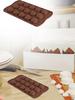Chocolate Molds 15-Cavity Chocolate Silicone Mold Multi-Purpose Soap Mould for Christmas Birthday Cookie Cake Dessert Soap