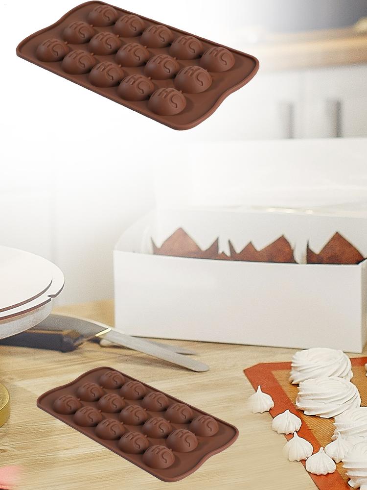 Chocolate Molds 15-Cavity Chocolate Silicone Mold Multi-Purpose Soap Mould for Christmas Birthday Cookie Cake Dessert Soap
