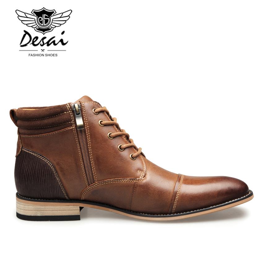 Fashion Men s Winter High Boots Fashion Casual Large Size Genuine Leather Shoes Top Quality for Male 39 6338₽