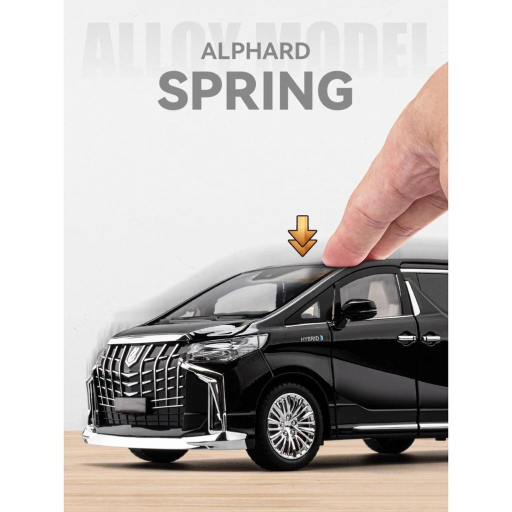 1/18 Toyota Alphard MPV Alloy Die Cast Toy Car Model Sound and Light Children's Toy Collectibles Birthday Gift