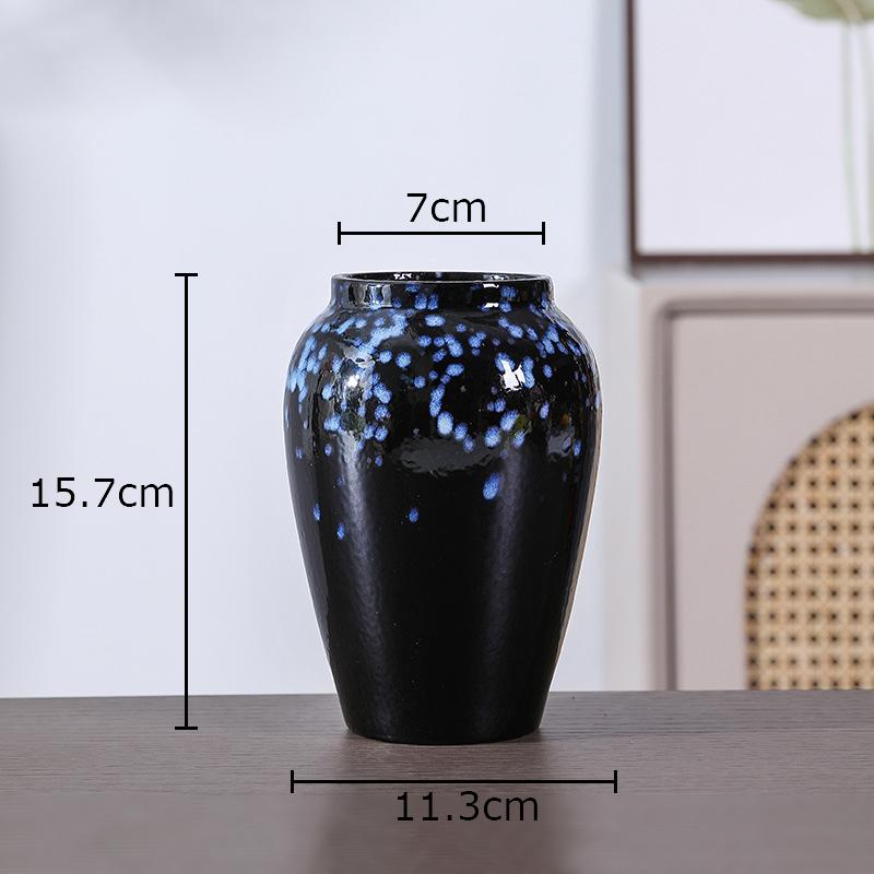 Retro Painted Ceramic Vase Classical Porcelain Plant Pots Table Decoration Flower Arrangement Floral Vases Room Aesthetic Decor