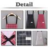 White Fang Plaid Apron with Pockets, Neck Strap, for Cafes, Cooking Classes, Men's and Women's, EP002 (Blue)