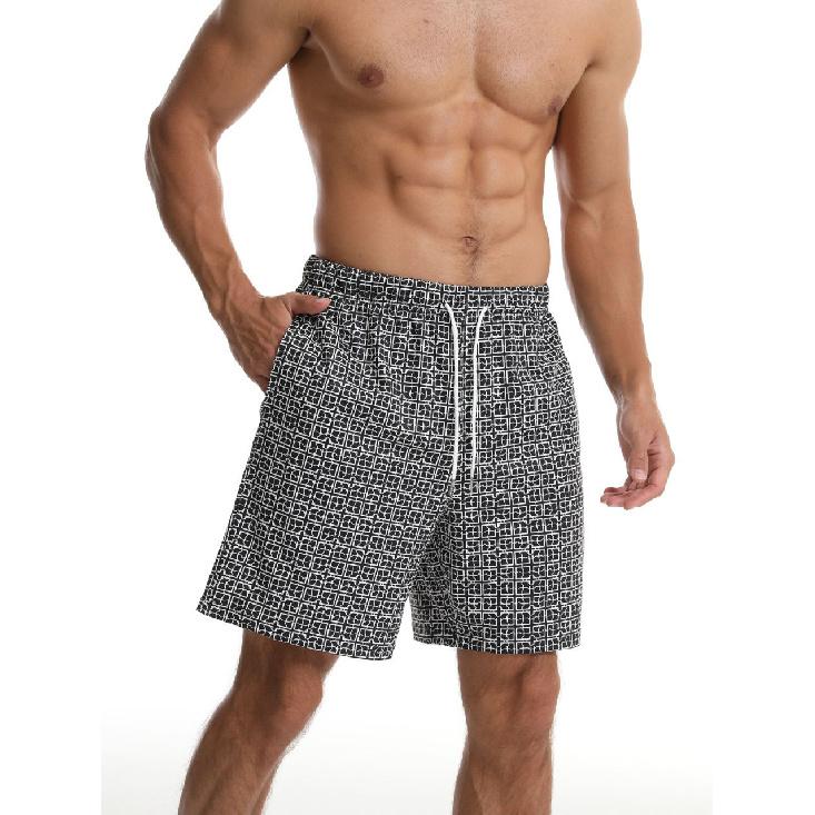 Men's Summer Fashion Sports Casual Geometric Pattern Breathable Trendy Shorts for Men