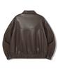 Trillion Vegan Leather Two-Pocket Blouson Jacket [Brown]