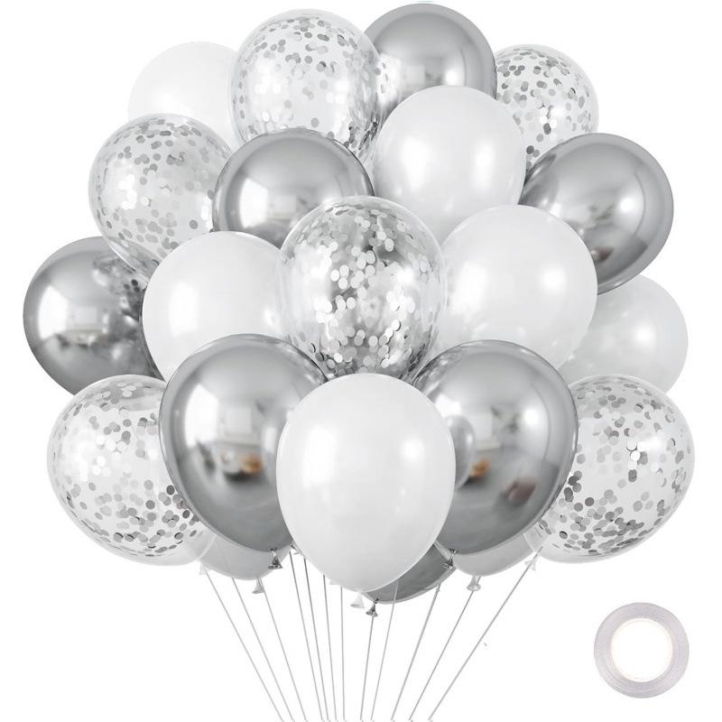 Metal Sequin Balloon Set - 30 Colorful Holiday Party Decorations