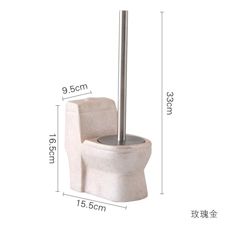 Modern Toilet Shape Cleaning Brush Modern Delicate Long Handle Cleaning Toilet Brush Abstract Toilet Brush Bathroom Accessories