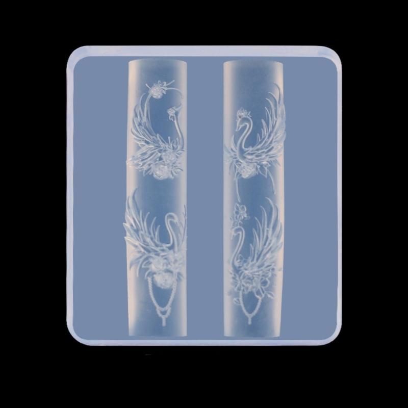 Multipurpose 3D Nail Art Silicone Mould with Butterfly and Moon Patterns Decoration for Crafting Unique Acrylic Nails