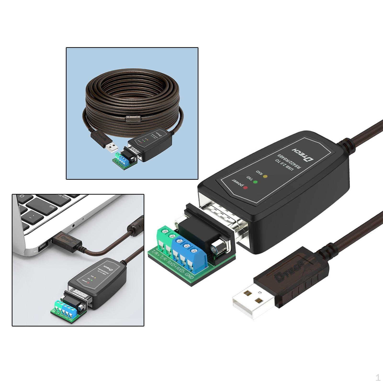 RS485 RS422 на USB 2.0 Взаимная передача данных Ввод/вывод Автоматическое управление 15 кВ-ESD Двойной чипсет Cable Length 1.5m