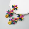Fashion Alloy Earrings - Long Style Flower-shaped Earrings for Women - High-end Party Earrings with A Sophisticated Touch