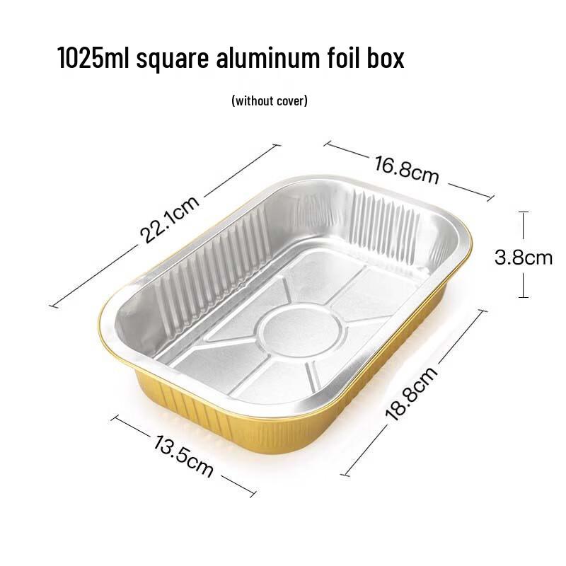 ShengBiLai Rectangular Disposable Aluminum Foil Food Containers