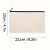 12pcs Blank Canvas Zipper Pouches | Canvas Pencil Case | Canvas Makeup Bag | Blank Canvas Pen Holder | Canvas Cosmetic Bag