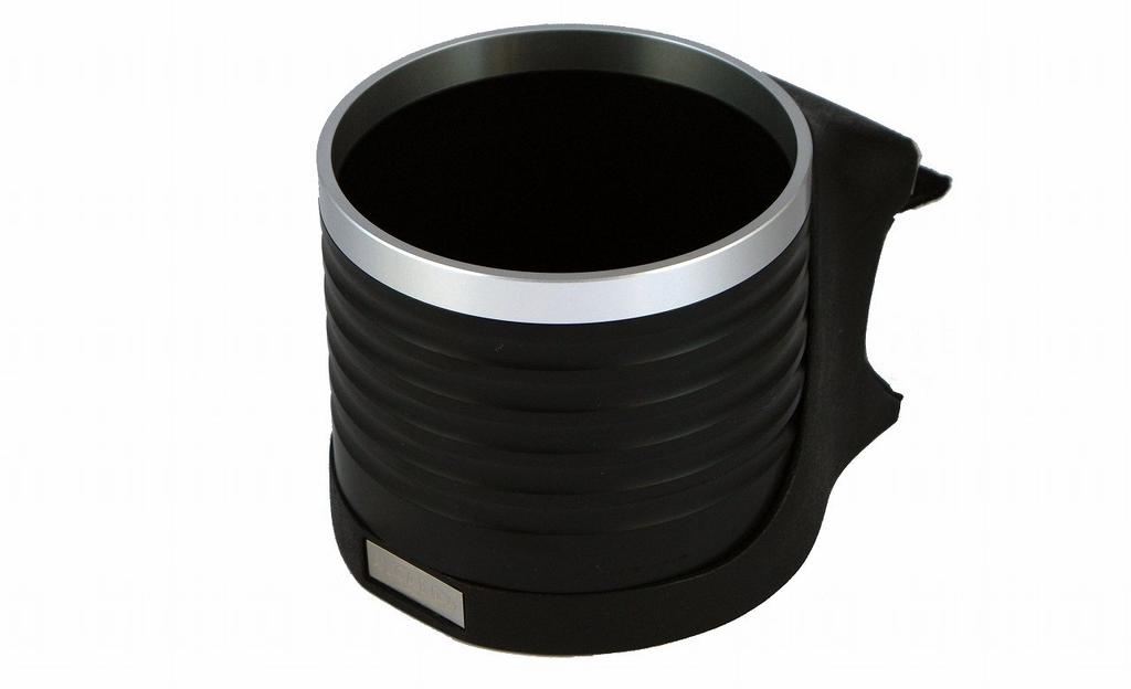 ALCABO Drink Holder, Black with Ring and Cup, for Toyota Crown GRS20#/GWS204, Right-Hand Drive, AL-T111BS