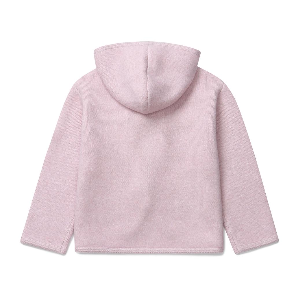 ENNITTUDE Wool Blend Hooded Knit Jacket [Pink] 1 Type