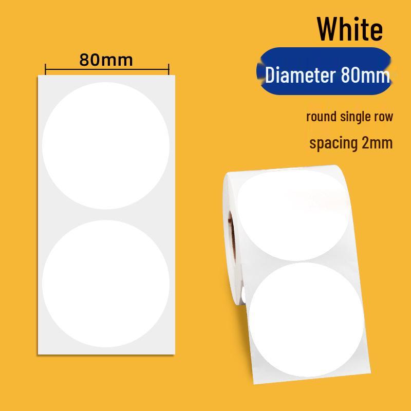 

Папір для самоклеючих етикеток зі штрих-кодом з кольоровим покриттям - Круглі наліпки різних розмірів