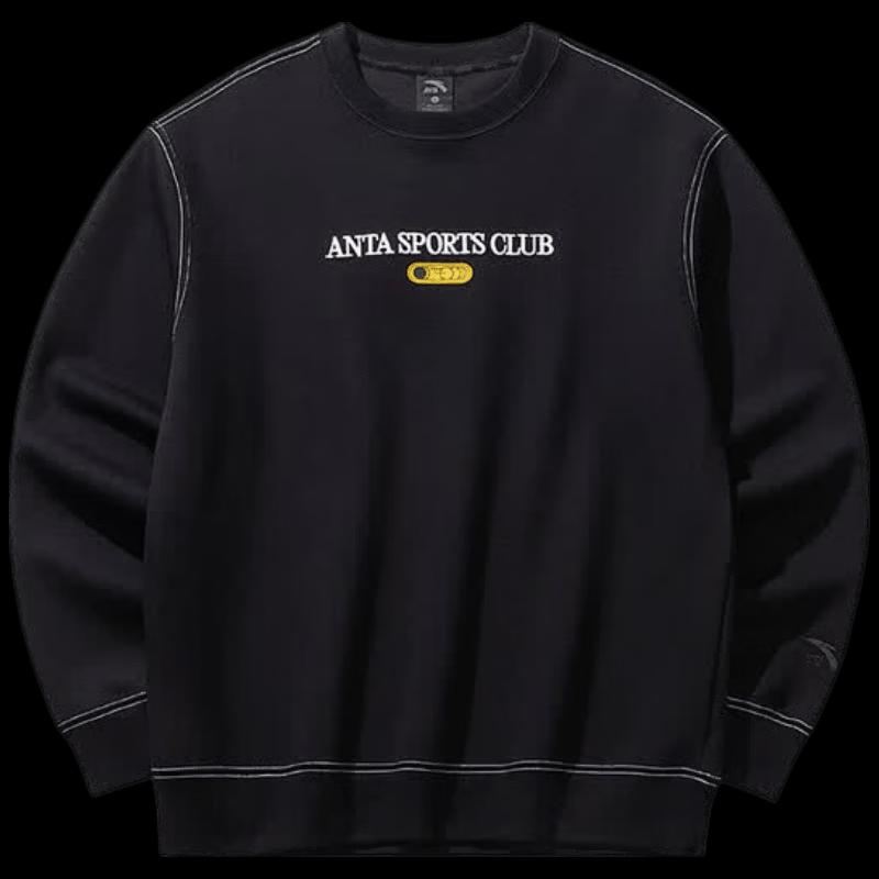 Anta Men's Casual Letter Print Pullover Sweatshirt