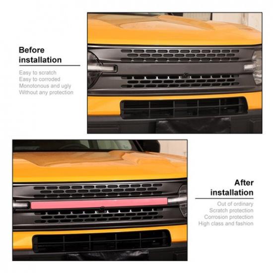 Pink Front Grille Grill Strip ert Cover Trim Kit For Ford Bronco Sport +