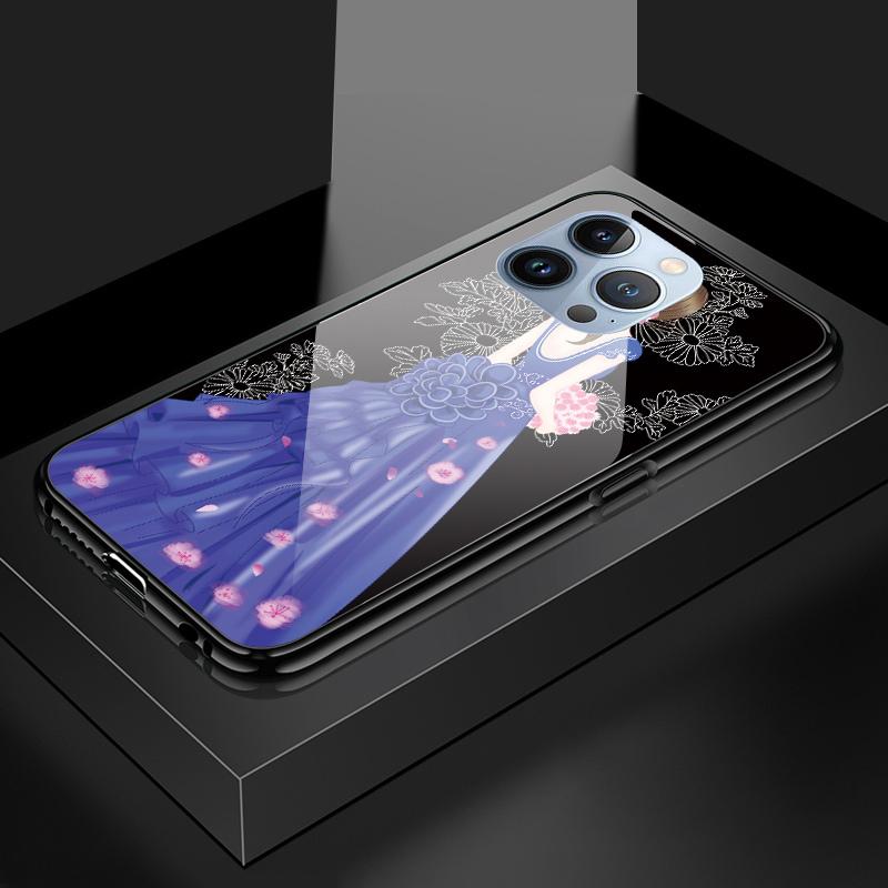 Pouzdro na telefon z tvrzeného skla pro Huawei P30Lite Honor 90Lite 9X X6A X9B Infinix Hot40 Note30 Tecno Spark20 Moto G15 G22 Měkký okraj Nárazuvzdorný Hladký kryt