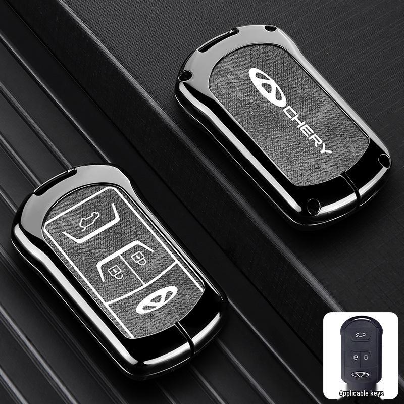Zinc Alloy Key Shell Covers for Chery, Tiggo 8, 7 Plus - Full Coverage, 5x Anti-Drop Protection