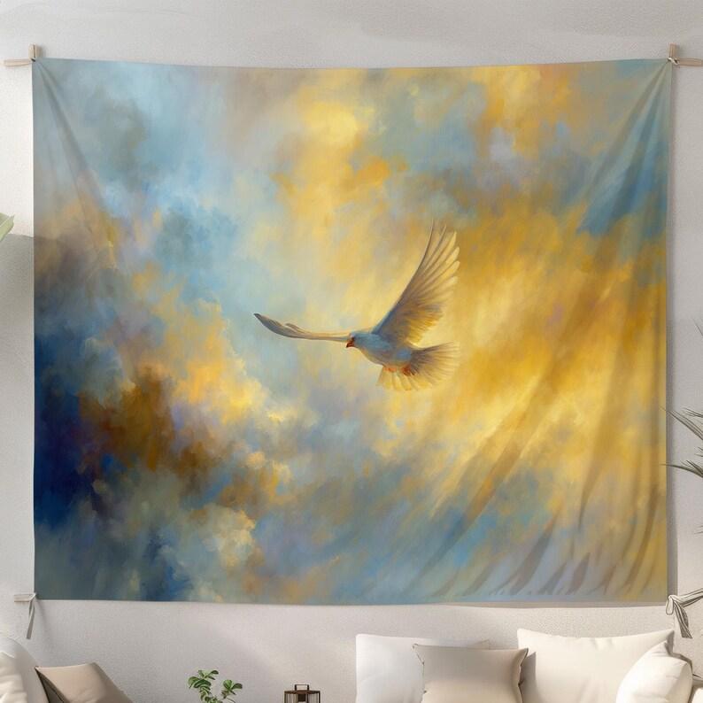 Golden Sky Birds tapestry 75x100 чёрный