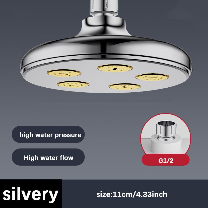 4-inch High Pressure Supercharged Wall-Mounted Shower Head Rotatable Top Spray Shower Head Upgrade Your Bathroom Accessories
