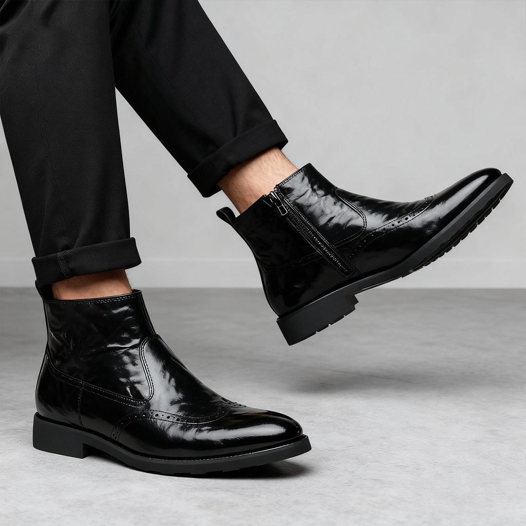 Men Boots High Top Shoes Fashion Style Winter Walking and Commuting Casual Outdoor Travel Seasonal Everyday Footwear Sizes 38-44