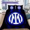 Biancheria da letto con motivo Inter Milan, Set piumone Copripiumino Federa Regalo di compleanno per la casa (1*copripiumino+2*federe,senza imbottitura)