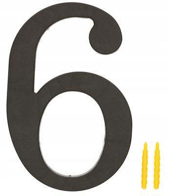 Black Polish Numeral 6