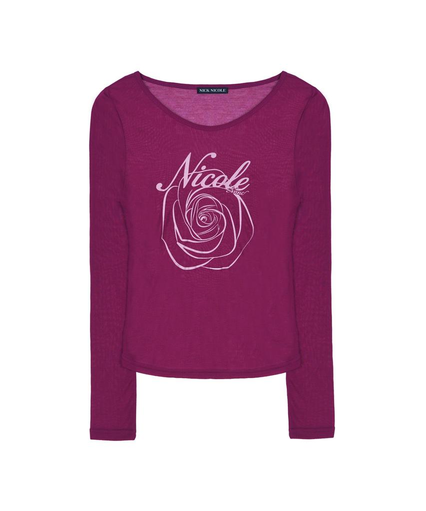 Nigaennikol Nicole Rose Long Sleeve Top_Plum
