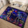 Skull Couple Carpet Rug for Living Room Bedroom Home Sofa Decoration,Kids play Non-slip Floor Mat