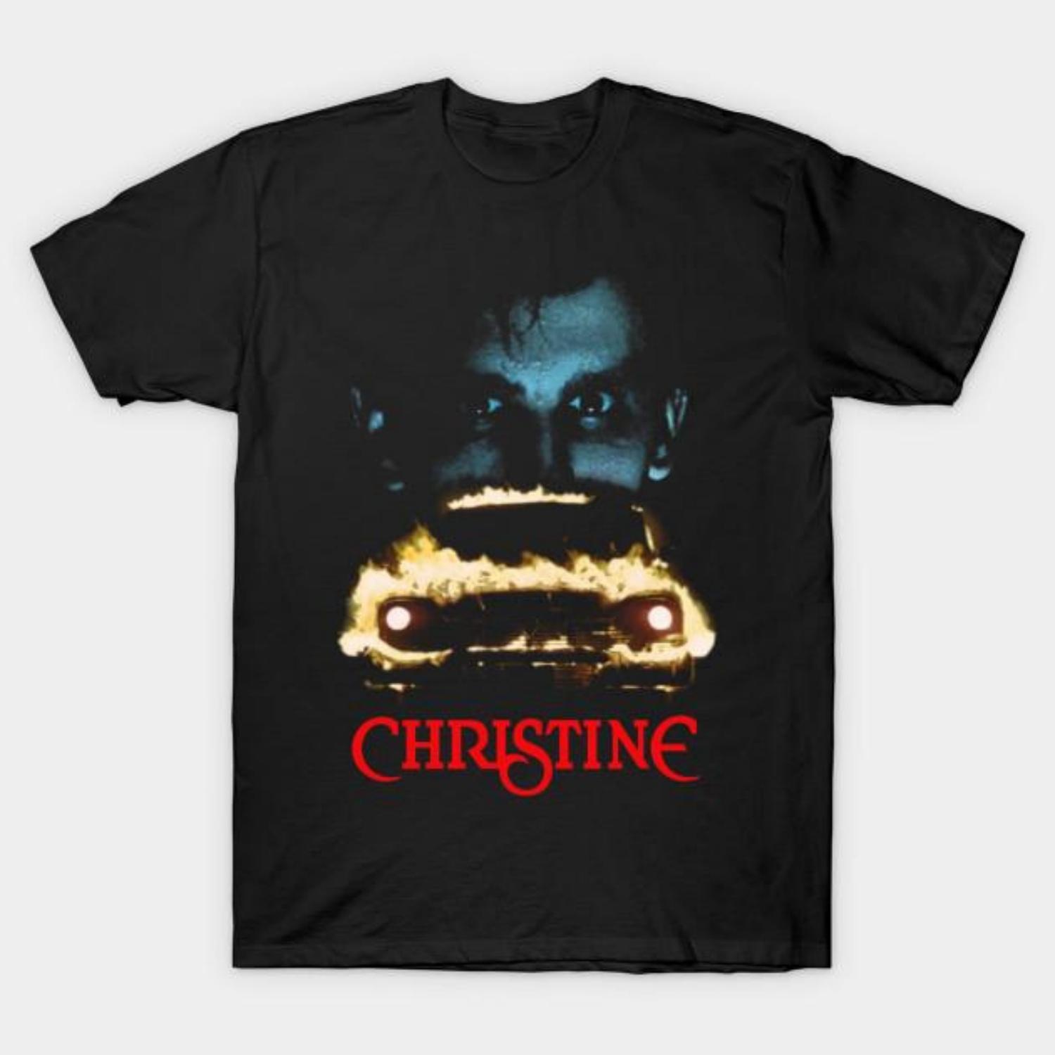 

Men Black Print T-shirt Christine No-Cut Transfer Paper Print Cotton Tshirt S чёрный