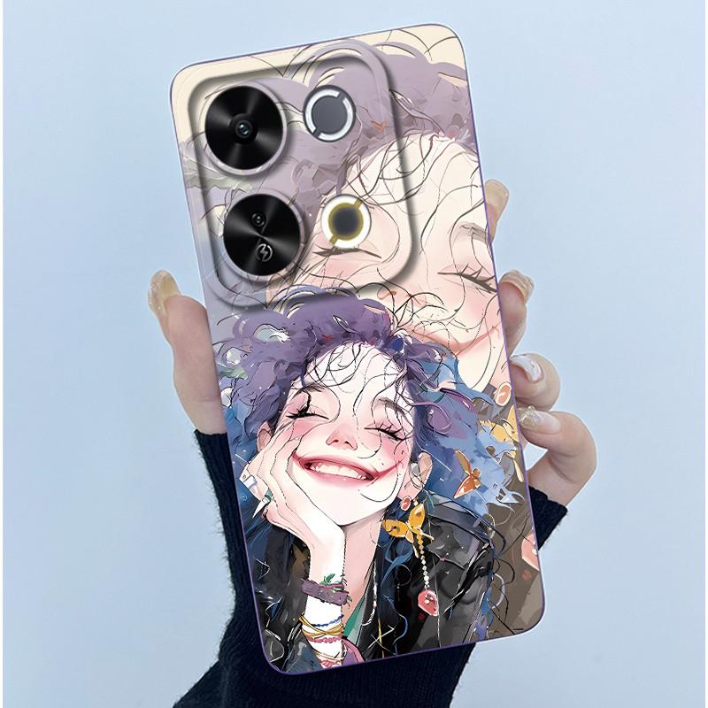 For Itel P65 P671L Etui Fashion Simplicity Oil Painting Floral Protective Phone Case For ItelP65 P 65 Coque Soft Silicone Covers